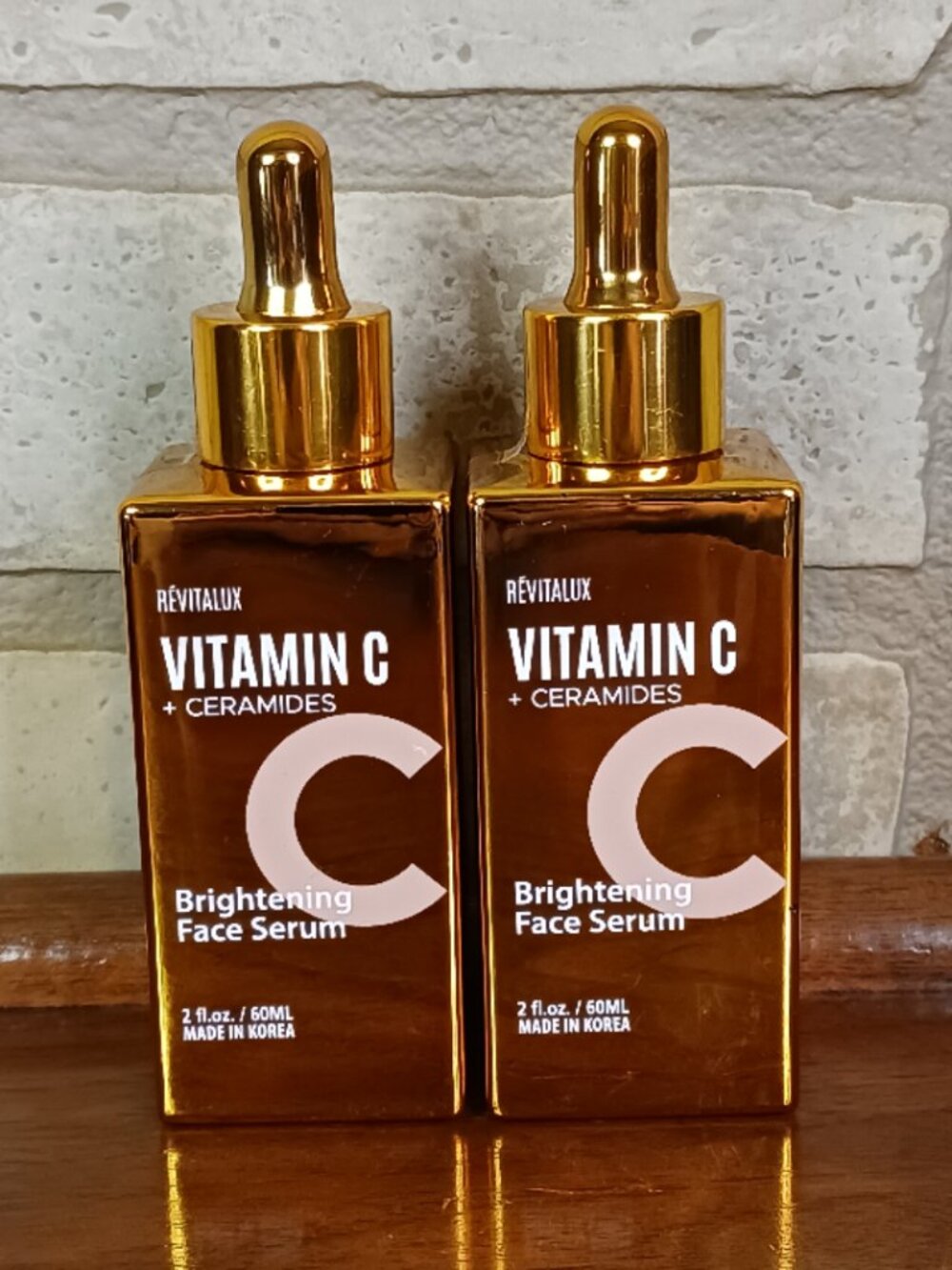 Lot of 2 Revitalux Vitamin C + Ceramides Brightening Face Serum 2 fl. oz.